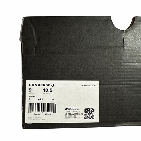 CONVERSE RUN STAR HIKE HI 9 Men Shoes GOLD PLATFORM Sneaker Boot Western A10333C - Picture 8 of 10